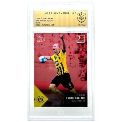 Erling Haaland 2022-23 Topps Now Bundesliga - RED 96/99 #210 GSG 8.5 Borussia Dortmund
