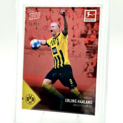 Erling Haaland 2022-23 Topps Now Bundesliga - RED 96/99 #210 GSG 8.5 Borussia Dortmund