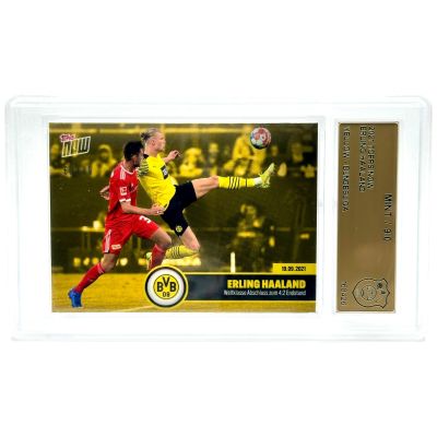 Erling Haaland 2021 Topps Now Bundesliga - YELLOW 69/99 GSG 9 Borussia Dortmund