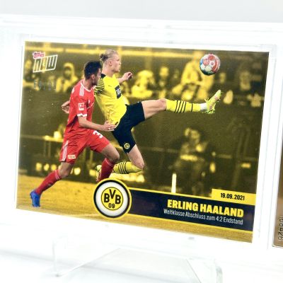 Erling Haaland 2021 Topps Now Bundesliga - YELLOW 69/99 GSG 9 Borussia Dortmund
