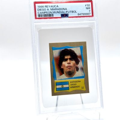 Diego Maradona 1986 Reyauca #32 PSA 7 Argentina