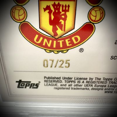 Alejandro Garnacho 2022-23 Topps Chrome UCC - Rookie RC ORANGE 07/25 #50 Manchester United TYGS 9.5