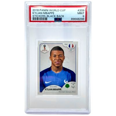 Kylian Mbappe - Panini World Cup Russia 2018 Stickers - Rookie RC Black Back #209 France PSA 9