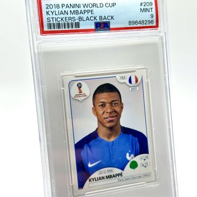 Kylian Mbappe - Panini World Cup Russia 2018 Stickers - Rookie RC Black Back #209 France PSA 9