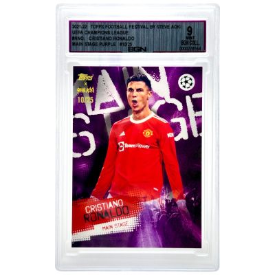 Cristiano Ronaldo 2021-22 Topps Festival UCL By Steve Aoki - Main Stage PURPLE 10/25 Manchester United BGN 9