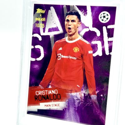 Cristiano Ronaldo 2021-22 Topps Festival UCL By Steve Aoki - Main Stage PURPLE 10/25 Manchester United BGN 9