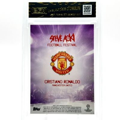 Cristiano Ronaldo 2021-22 Topps Festival UCL By Steve Aoki - Main Stage PURPLE 10/25 Manchester United BGN 9