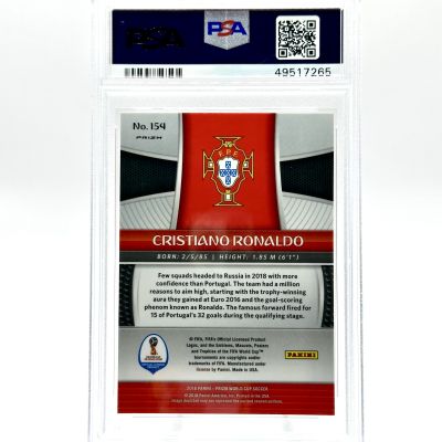 Cristiano Ronaldo - Panini Prizm World Cup 2018 Russia - MOJO PRIZM #154 Portugal PSA 9