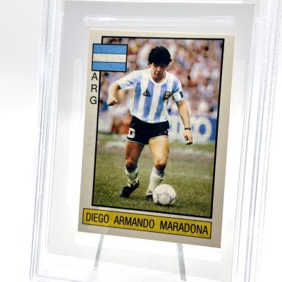 Diego Maradona 1985 Panini Supersport Sticker #71 Argentina PSA 7