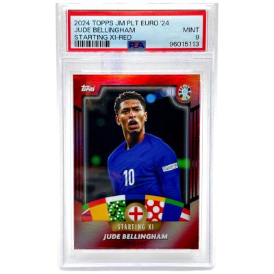 Jude Bellingham 2024 Topps Mourinho Platinum Curated EURO 2024 - Starting XI RED 08/10 England PSA 9 