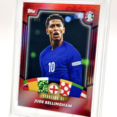 Jude Bellingham 2024 Topps Mourinho Platinum Curated EURO 2024 - Starting XI RED 08/10 England PSA 9 