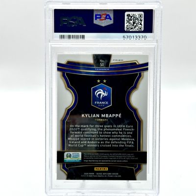 Kylian Mbappe 2020 Panini Select Uefa Euro - Tricolor Prizm #51 France PSA 9