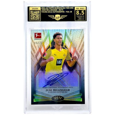 Jude Bellingham 2021-22 Topps Tier One Bundesliga - YOUNG GOLD AUTO 49/75 #YGA-JB Bvb Dortmund AP 8.5