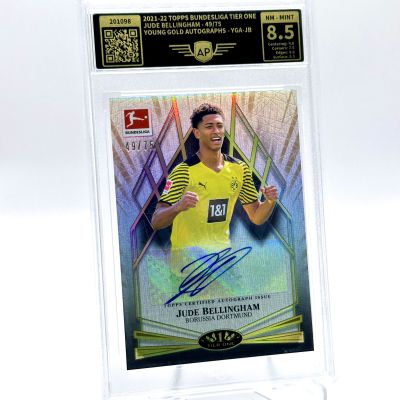 Jude Bellingham 2021-22 Topps Tier One Bundesliga - YOUNG GOLD AUTO 49/75 #YGA-JB Bvb Dortmund AP 8.5