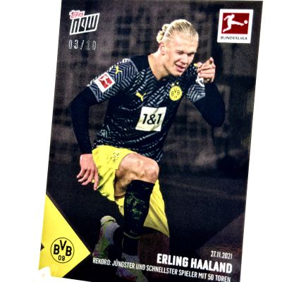 Erling Haaland 2021-22 Topps Now Bundesliga Soccer 03/10 #83 Borussia Dortmund