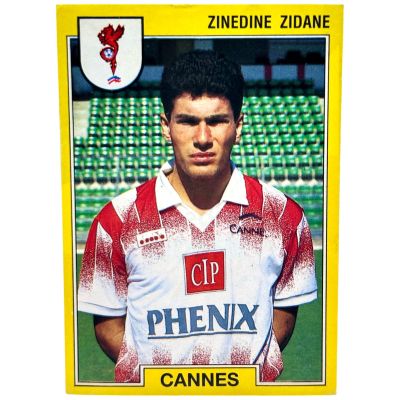 Zinedine Zidane 1991-92 Panini Foot '92 RC Rookie #43 Cannes RECUP
