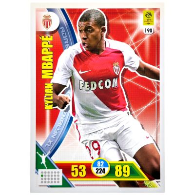 Kylian Mbappe 2017-18 Panini Adrenalyn ROOKIE #190 AS Monaco