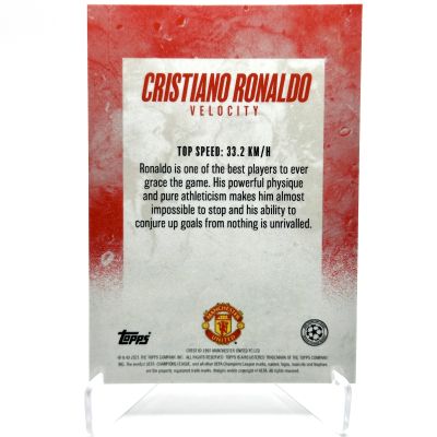 Cristiano Ronaldo 2021 Topps Alphonso Davies My Journey UCL PURPLE 11/25 Manchester United