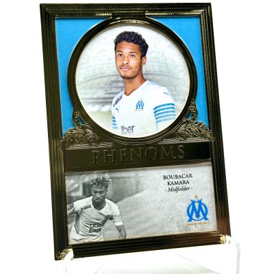 Boubacar Kamara 2021-22 Futera Marseille Unique Collection - 23KT GOLDFRAME PHENOMS LIGHT BLUE 03/03 #OMP08 Marseille