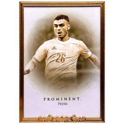 Pedri 2021-22 Futera Unique World Football - Prominent 24KT Gold Framed 04/14 #PR36 Spain