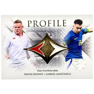 Wayne Rooney & Gabriel Martinelli 2023 Futera Unique World Football - PROFILE RELIC 16/20 #PE28 England/Arsenal