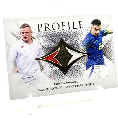 Wayne Rooney & Gabriel Martinelli 2023 Futera Unique World Football - PROFILE RELIC 16/20 #PE28 England/Arsenal