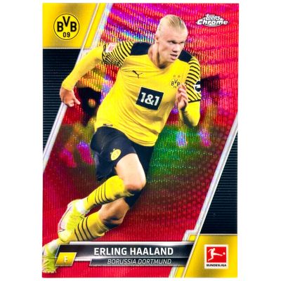 Erling Haaland 2022-23 Topps Chrome Bundesliga - MAGENTA Wave Refractor 006/399 #30 Borussia Dortmund