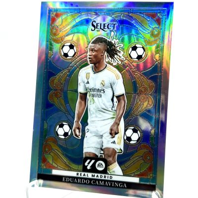 Eduardo Camavinga 2023-24 Panini Select La Liga - STAINED GLASS #5 Real Madrid