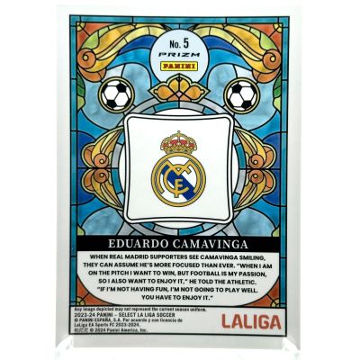 Eduardo Camavinga 2023-24 Panini Select La Liga - STAINED GLASS #5 Real Madrid