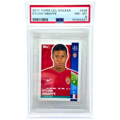 Kylian Mbappe 2017-18 Topps Uefa Champions League Sticker #248 PSA 8 AS Monaco