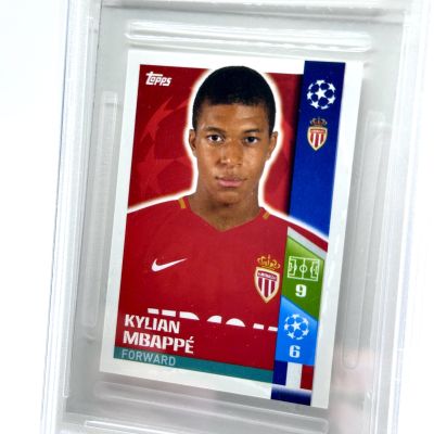 Kylian Mbappe 2017-18 Topps Uefa Champions League Sticker #248 PSA 8 AS Monaco