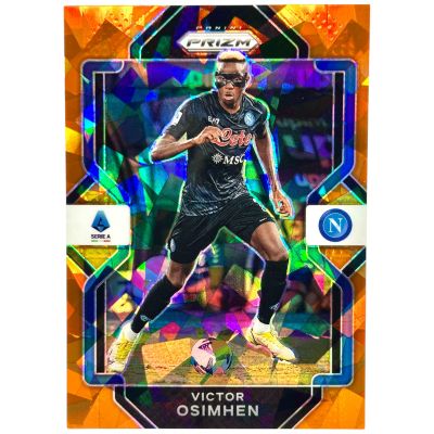 Víctor Osimhen 2022-23 Panini Chronicles Prizm Serie A - ORANGE Cracked Ice 05/23 #222 Napoli