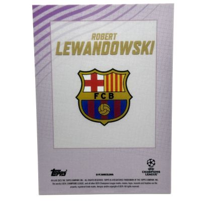 Robert Lewandowski 2022-23 Topps Gold UCC X Dan Leydon - ELITE PURPLE 12/25  FC Barcelona
