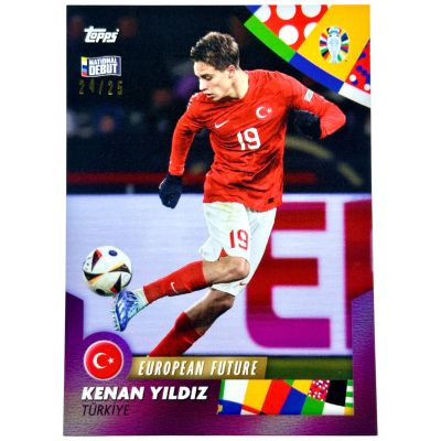 Kenan Yildiz 2024 Topps Mourinho Platinum Curated Set - European Future Rookie PURPLE 24/25 Turkiye