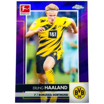 Erling Haaland 2020-21 Topps Chrome Bundesliga - Rookie PURPLE 225/299 #32 Borussia Dortmund