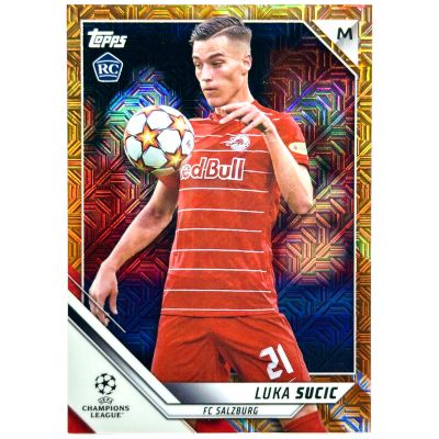 Luka Sucic 2021-22 Topps Chrome - Rookie RC Orange Mojo 15/25 #176 FC Salzburg