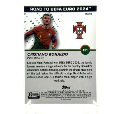 Cristiano Ronaldo 2023-24 Topps Pristine Road To EURO - GOLD  #131 20/50 Portugal