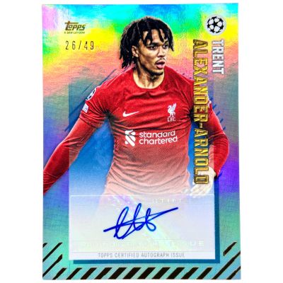 Trent Alexander-Arnold 2022-23 Topps Gold UCC x Dan Leydon - AUTO Blue 26/49 FC Liverpool 