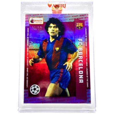 Diego Maradona 2023-24 Topps Merlin Heritage - Legends PINK 01/10 #129 FC Barcelona