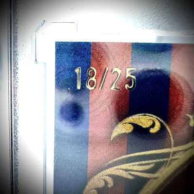 Lionel Messi 2024 Topps FC Barcelona Team Set - Vintage Barca ORANGE 18/25 #VB-4 FC Barcelona