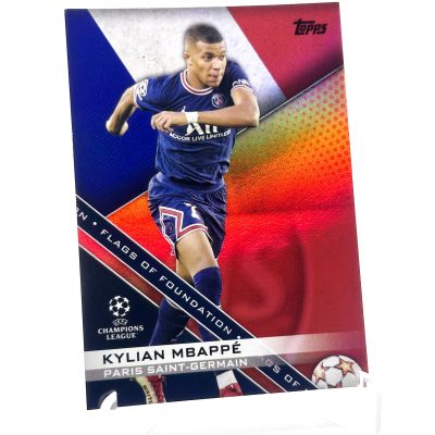 Kylian Mbappe 2022-23 Topps Flags of Foundation UCL - RED STARBALL 3/5 #FF-07 PSG