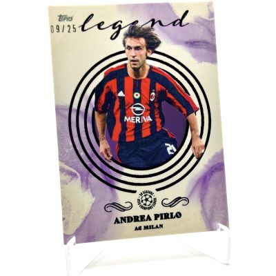 Andrea Pirlo 2021-22 Topps Pearl UCL - PURPLE Foil Legend 09/25 AC Milan