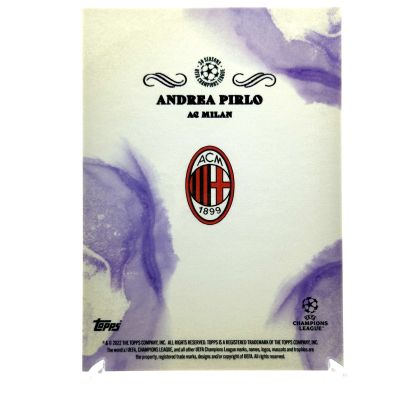 Andrea Pirlo 2021-22 Topps Pearl UCL - PURPLE Foil Legend 09/25 AC Milan