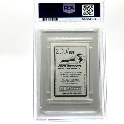 Lionel Messi 2007 Panini Copa America Venezuela #200 PSA 8