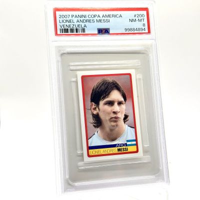 Lionel Messi 2007 Panini Copa America Venezuela #200 PSA 8