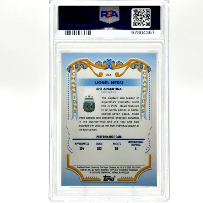 Lionel Messi 2023 Topps Argentina Fileteado - Champions Set #CH-9 PSA 9