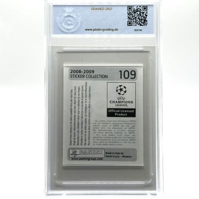 Lionel Messi 2008 Panini UEFA Champions League Sticker #109 FC Barcelona PGS 9
