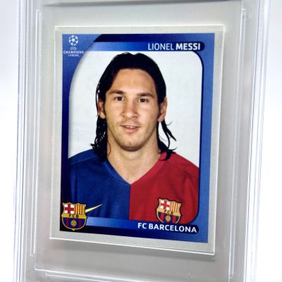 Lionel Messi 2008 Panini UEFA Champions League Sticker #109 FC Barcelona PGS 9