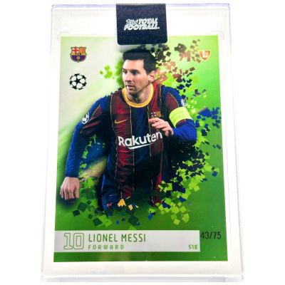 Lionel Messi 2024-25 Topps Total Football - Green 43/75 #518 FC Barcelona