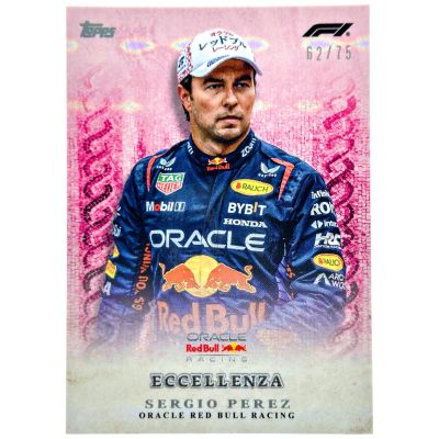 Sergio Perez 2024 Topps Formula 1 Eccellenza - La Passione PINK 62/75 Red Bull Racing